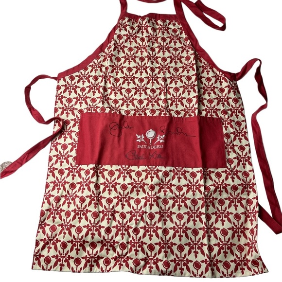 New Paula Deen Autographed Adult Apron & Oven mitt - Picture 1 of 3